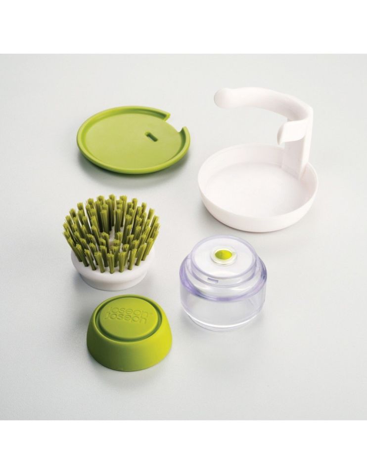 Joseph Joseph Palm Scrub™ Deterjan Hazneli Bulaşık Fırçası ve Standı