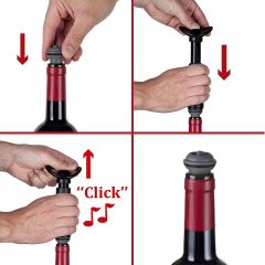 Vacu Vin Şarap Vakum Seti / Beyaz (1 pompa + 4 tıpa)