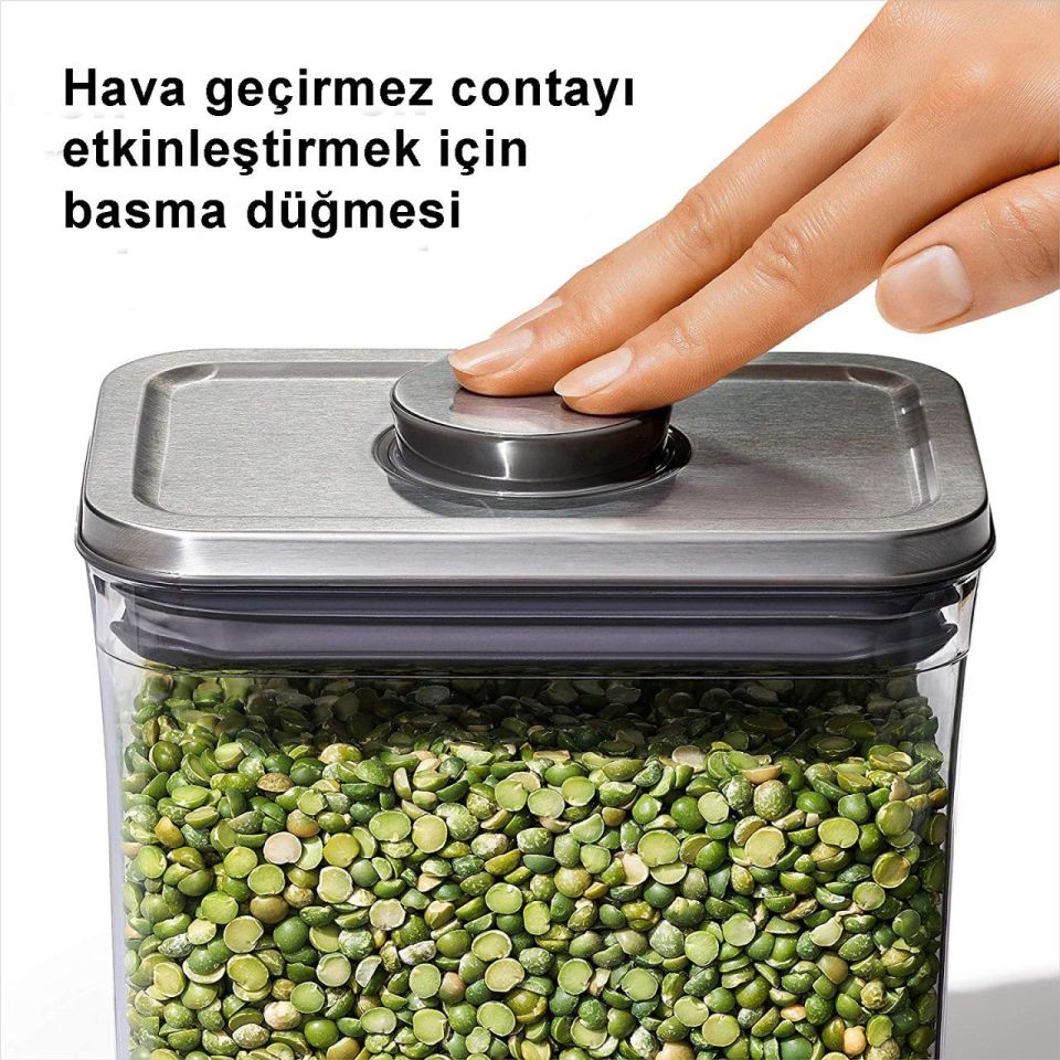 Oxo Steel Büyük Kare Kısa - 2.6 Litre