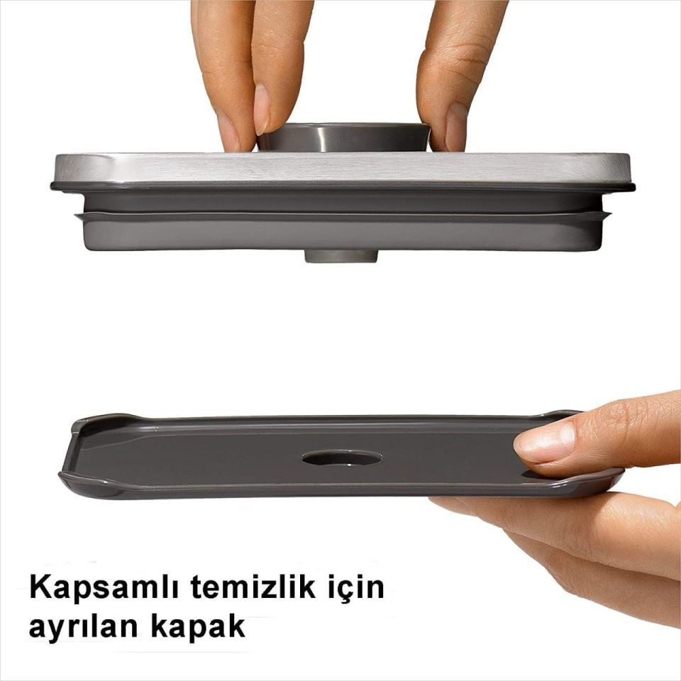 Oxo Steel Büyük Kare Kısa - 2.6 Litre