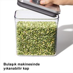 Oxo Steel Büyük Kare Kısa - 2.6 Litre