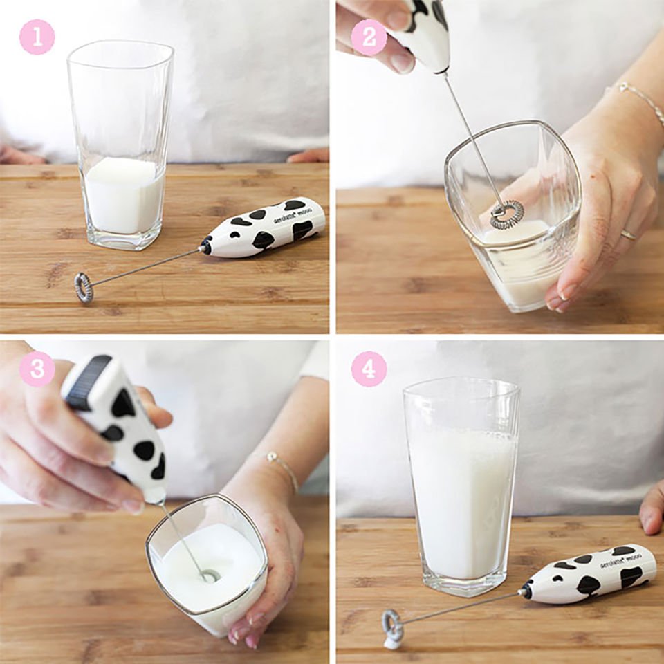 Aerolatte Orijinal Buharsız Süt Köpürtücü, To-Go Saklama Kılıflı, Moo