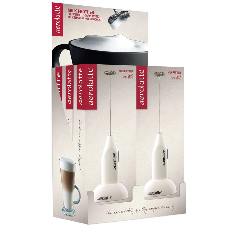 Aerolatte Orijinal Buharsız Süt Köpürtücü, Standlı Fildişi