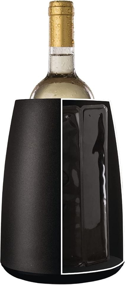 Vacu Vin Aktif Soğutuculu Şarap Kovası / Siyah  Bakalit