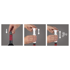 Vacu Vin Şarap Vakum Seti / Siyah (1 pompa + 1 tıpa)