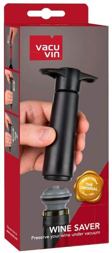 Vacu Vin Şarap Vakum Seti / Siyah (1 pompa + 2 tıpa)