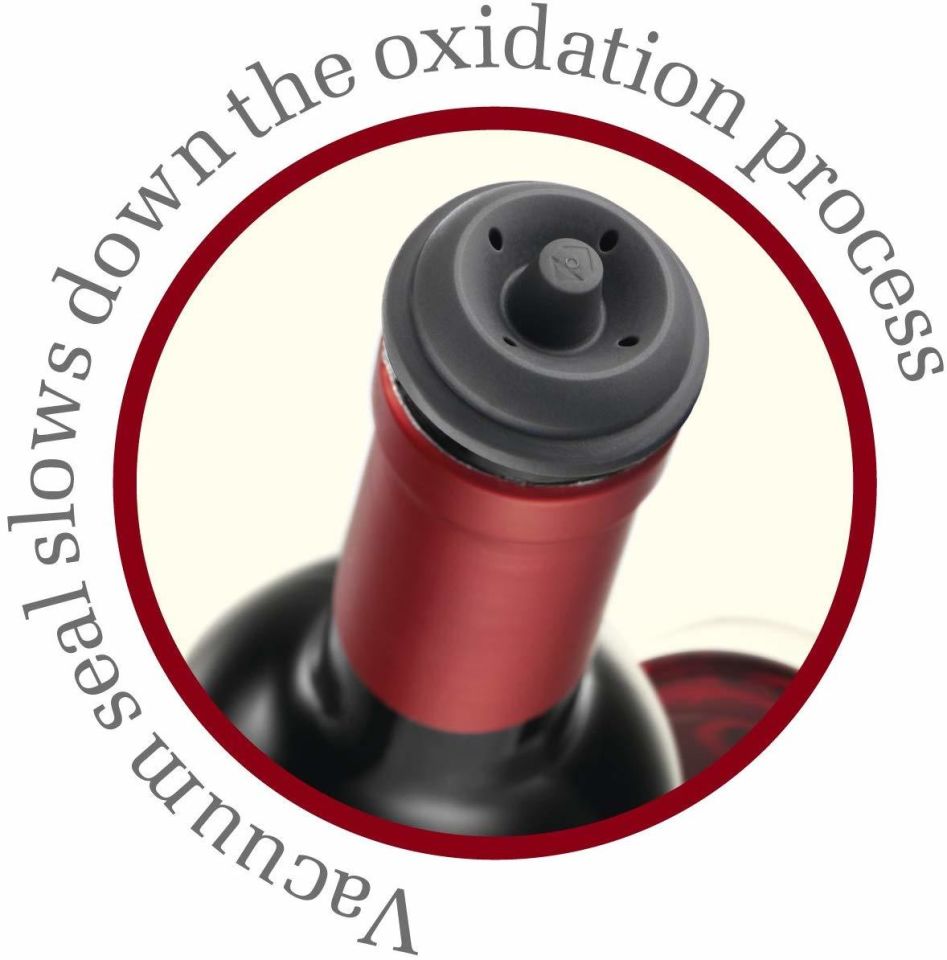 Vacu Vin Şarap Vakum Seti / Beyaz (1 pompa + 2 tıpa)