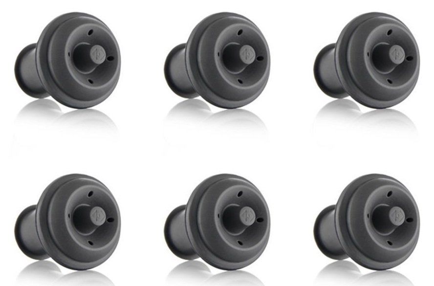 Vacu Vin Şarap Tıpa Seti 6'lı / Gri