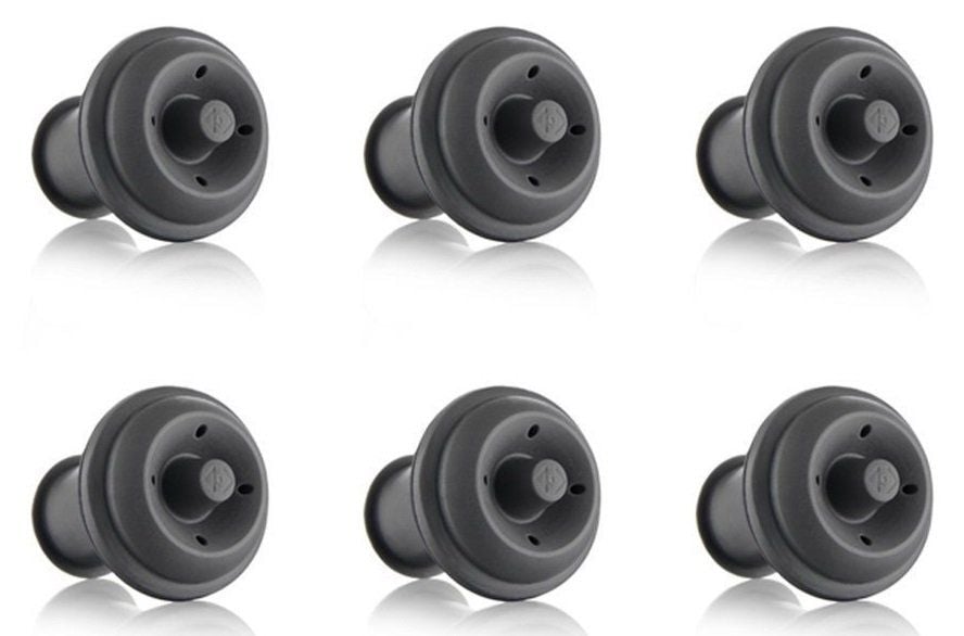 Vacu Vin Şarap Tıpa Seti 6'lı / Gri