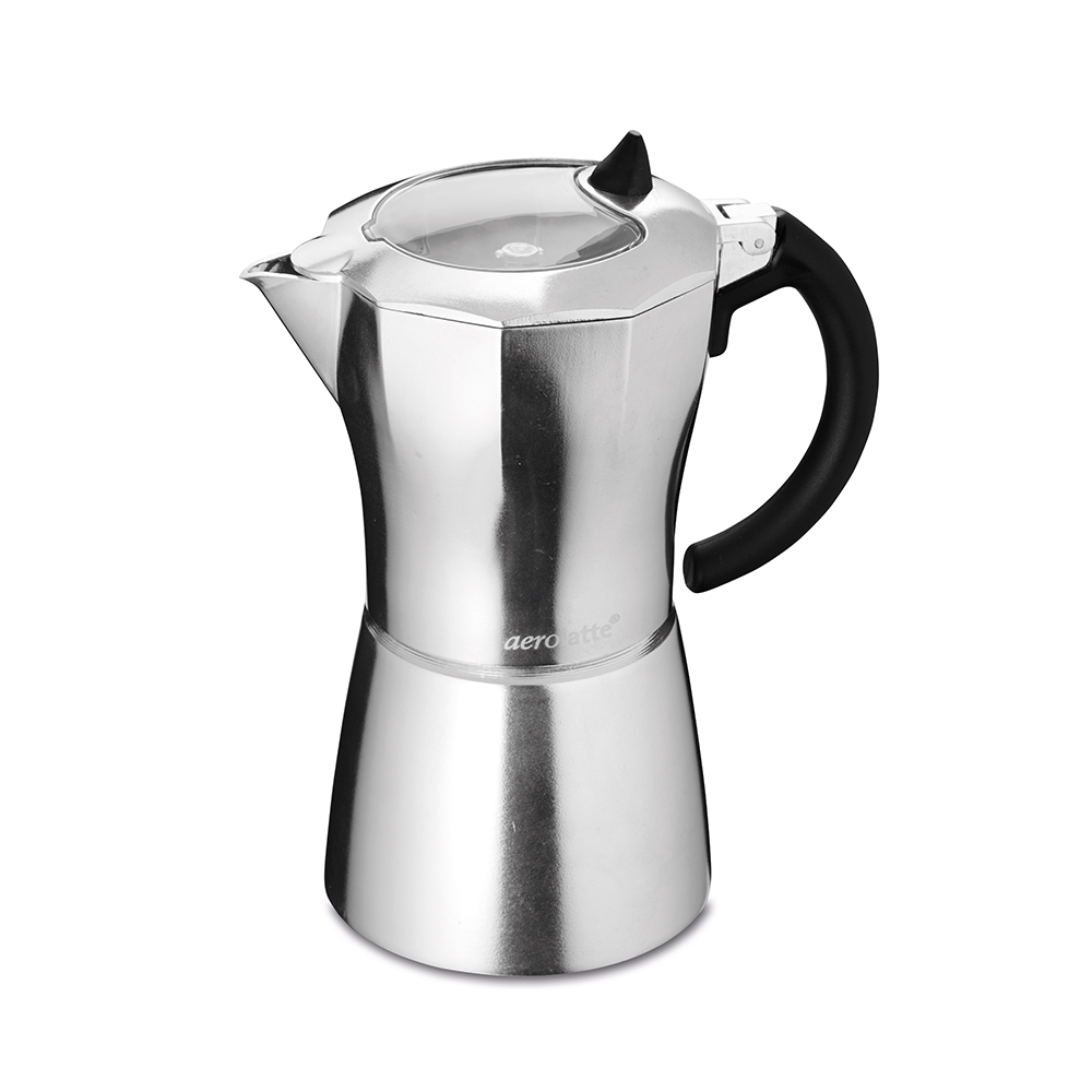 Aerolatte 9 Cup MokaVista / Espresso Maker, Gümüş