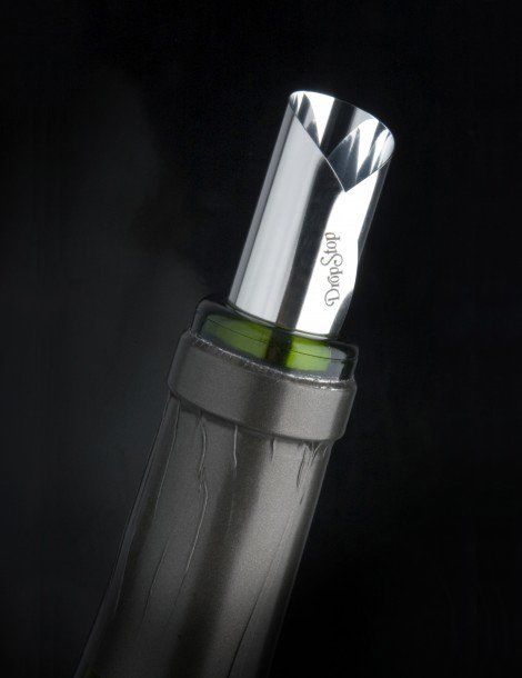 DropStop Minidisk Şampanya Ağızlığı / Gümüş rengi (5'li paket)