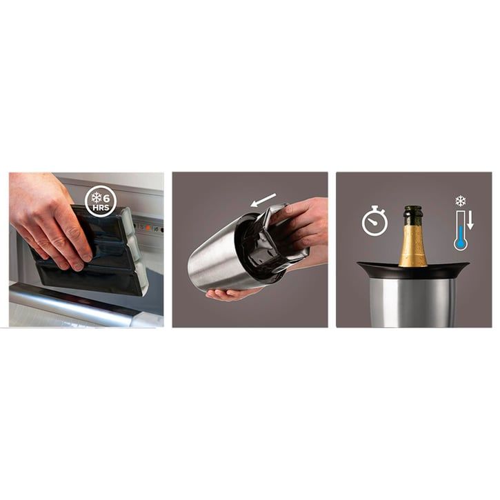 Vacu Vin Aktif Şampanya Soğutucu, Elegant Paslanmaz Çelik